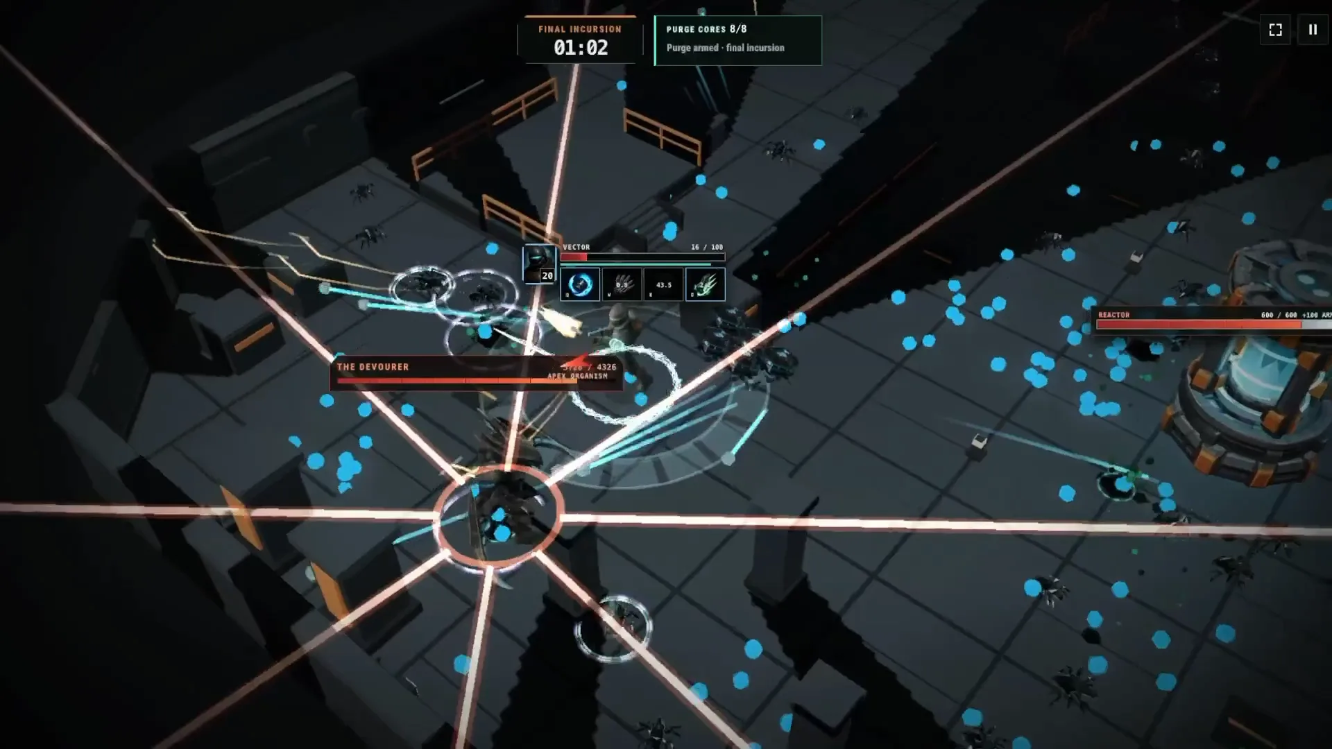 Operators fill the deck with laser fire during the final incursion